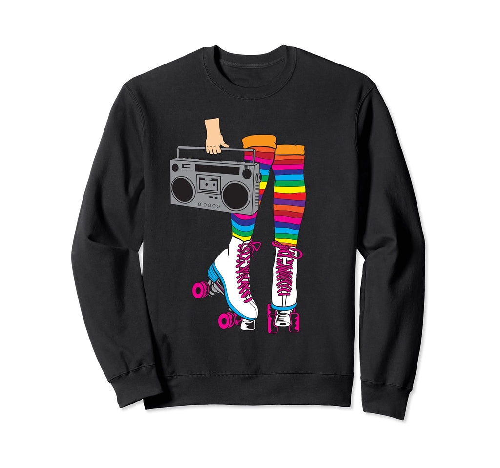 Rollerskates Funny 80S Roller Sweatshirt - Custom Art Print for Adults - T-Shirt, Sweatshirt, Hoodie