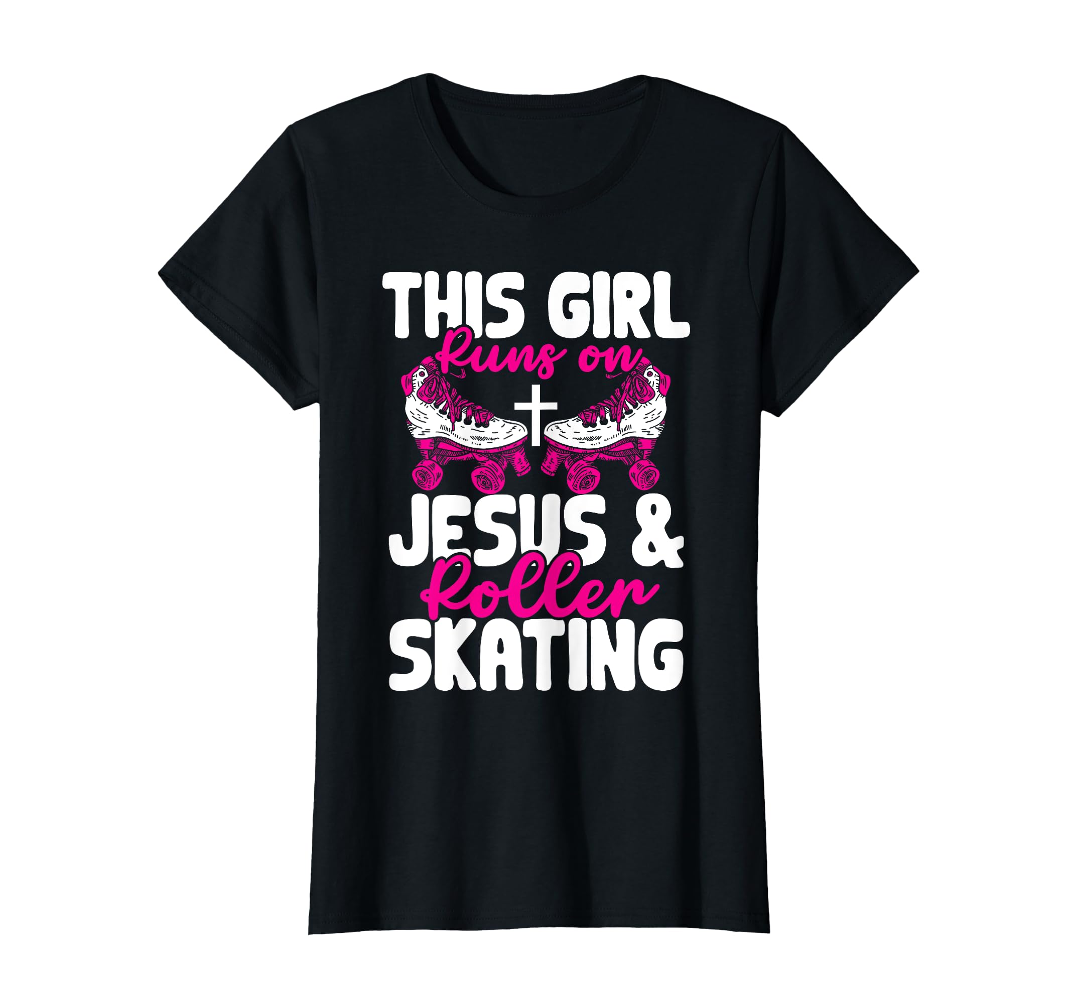 This Runs Jesus And Roller Skating T-Shirt - Unique Graphic for Adults - T-Shirt, Sweatshirt, Hoodie