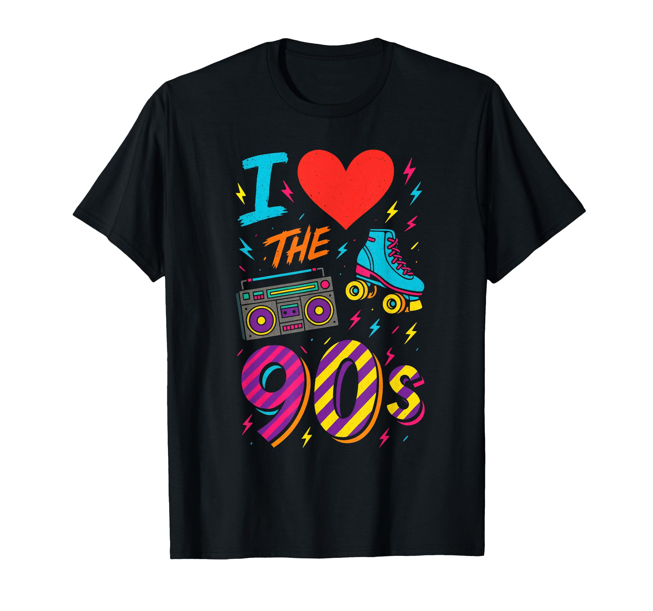 I Heart 90S 90S Roller Skate T-Shirt - Custom Art Print for Adults - T-Shirt, Sweatshirt, Hoodie