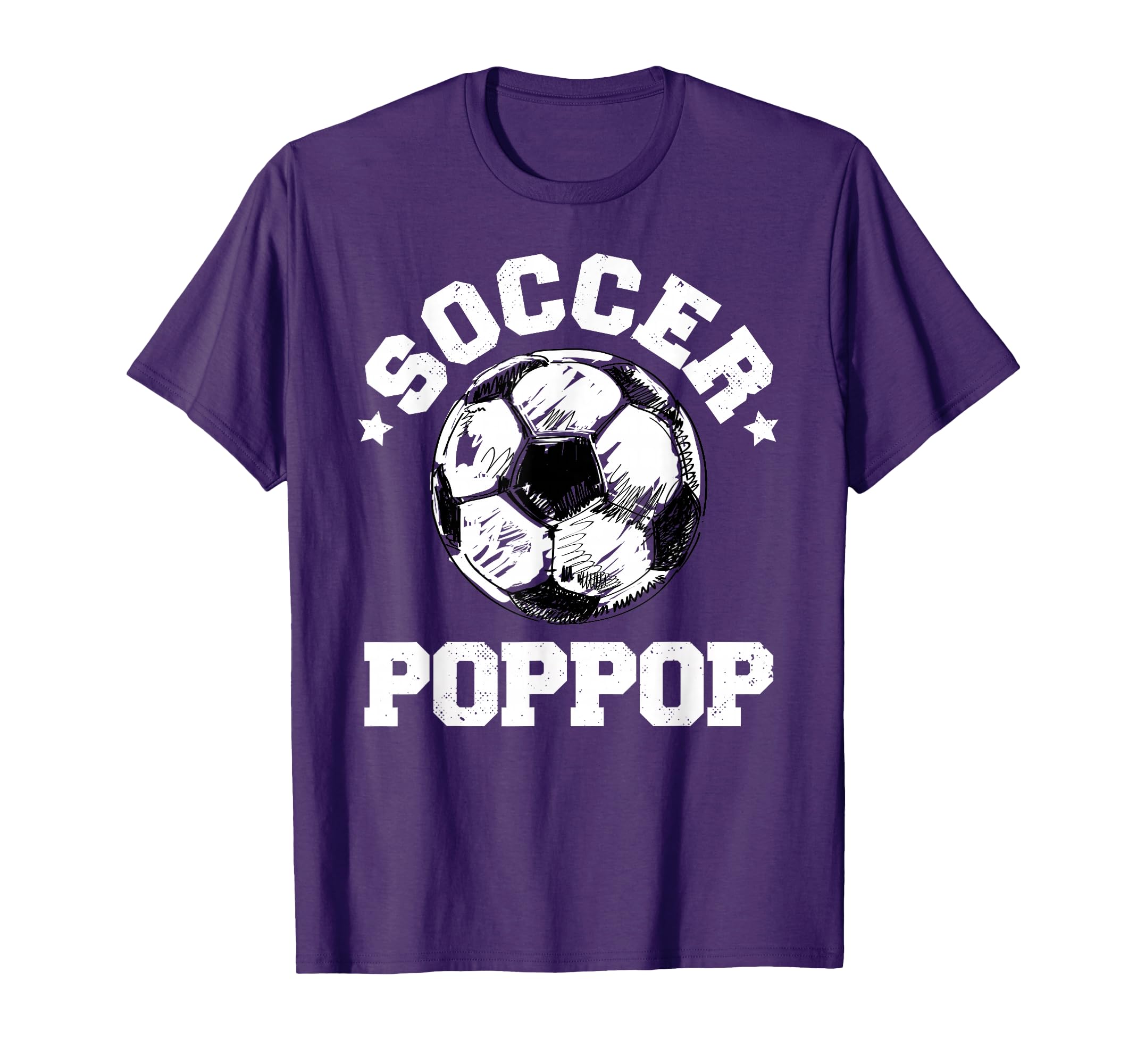 Soccer Poppop Soccer Ball Distressed Funny T-Shirt - Unique Graphic Unisex - T-Shirt, Sweatshirt, Hoodie