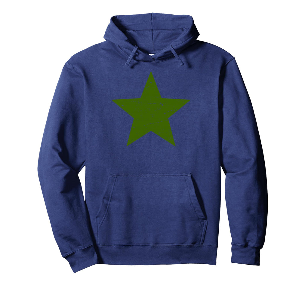 Grunge Alternative Distressed Green Star Hoodie - Graphic Print for Adults - T-Shirt, Sweatshirt, Hoodie