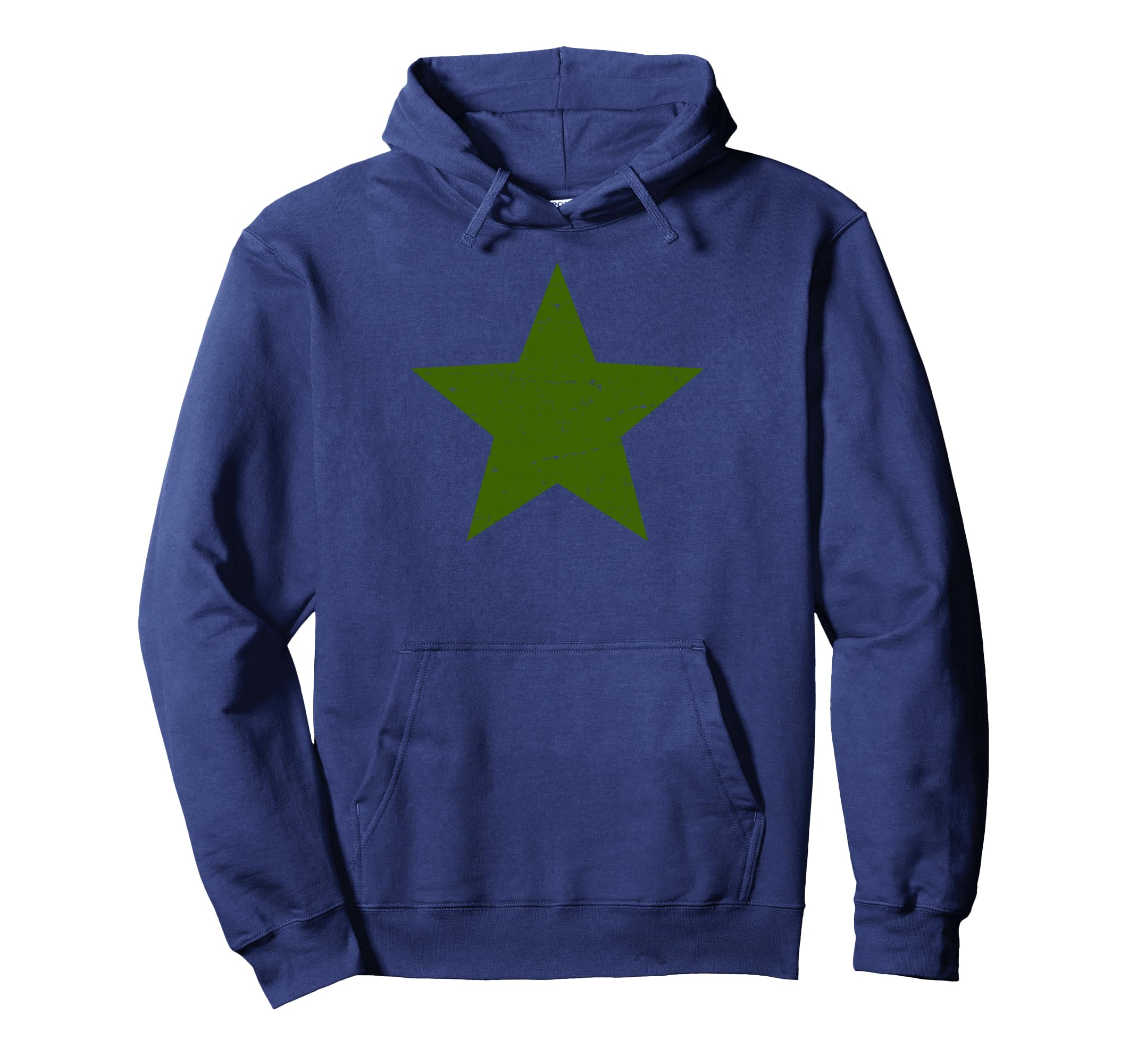 Grunge Alternative Distressed Green Star Hoodie - Graphic Print for Adults - T-Shirt, Sweatshirt, Hoodie