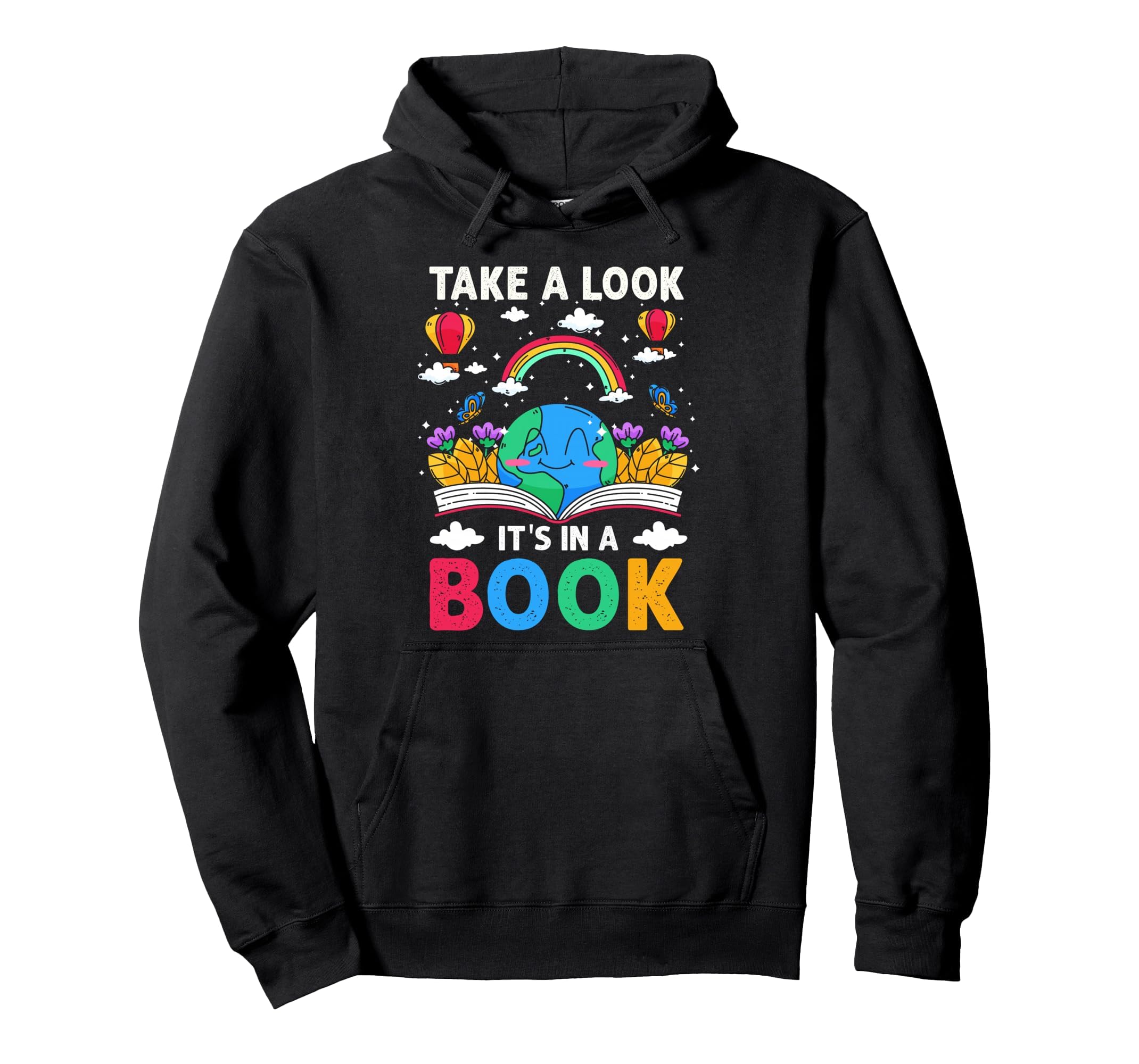 Take Its Book Reading Rainbow Hoodie - Graphic Print Men Women - T-Shirt, Sweatshirt, Hoodie