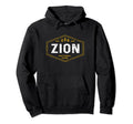 Zion National Park Utah Hexagon Badge Hoodie - Custom Art Print Men Women - T-Shirt, Sweatshirt, Hoodie