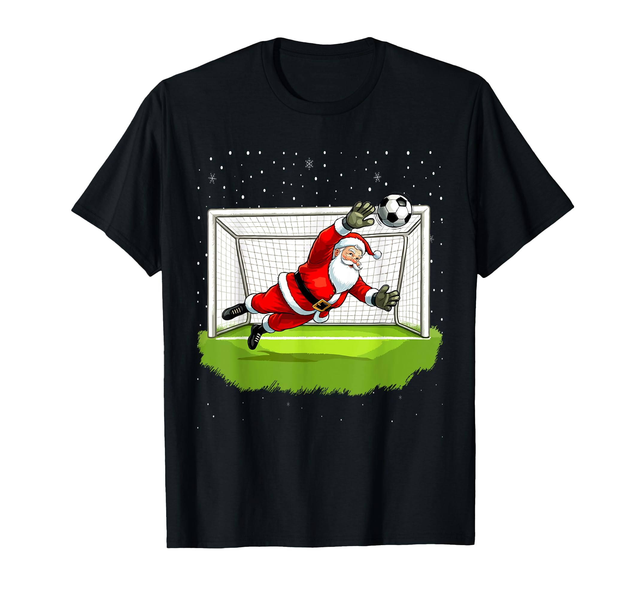 Santa Soccer Goalie Goalkeeper T-Shirt - Aesthetic Graphic Unisex - T-Shirt, Sweatshirt, Hoodie