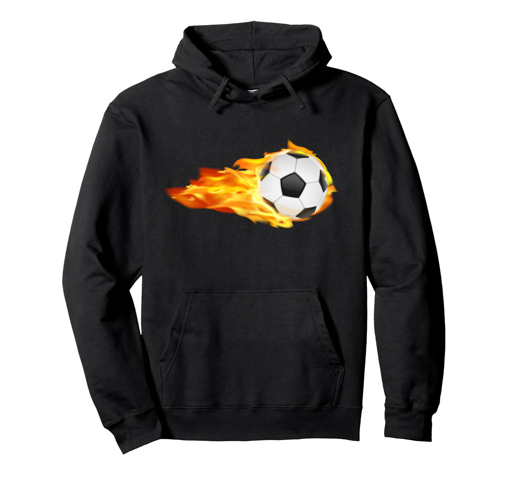 Fast Soccer Ball Fire Player Coach Hoodie - Minimalist Print Men Women - T-Shirt, Sweatshirt, Hoodie