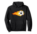 Fast Soccer Ball Fire Player Coach Hoodie - Minimalist Print Men Women - T-Shirt, Sweatshirt, Hoodie