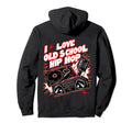 I Love Old School Hip Hop Urban Rap Hoodie - Minimalist Print for Adults - T-Shirt, Sweatshirt, Hoodie