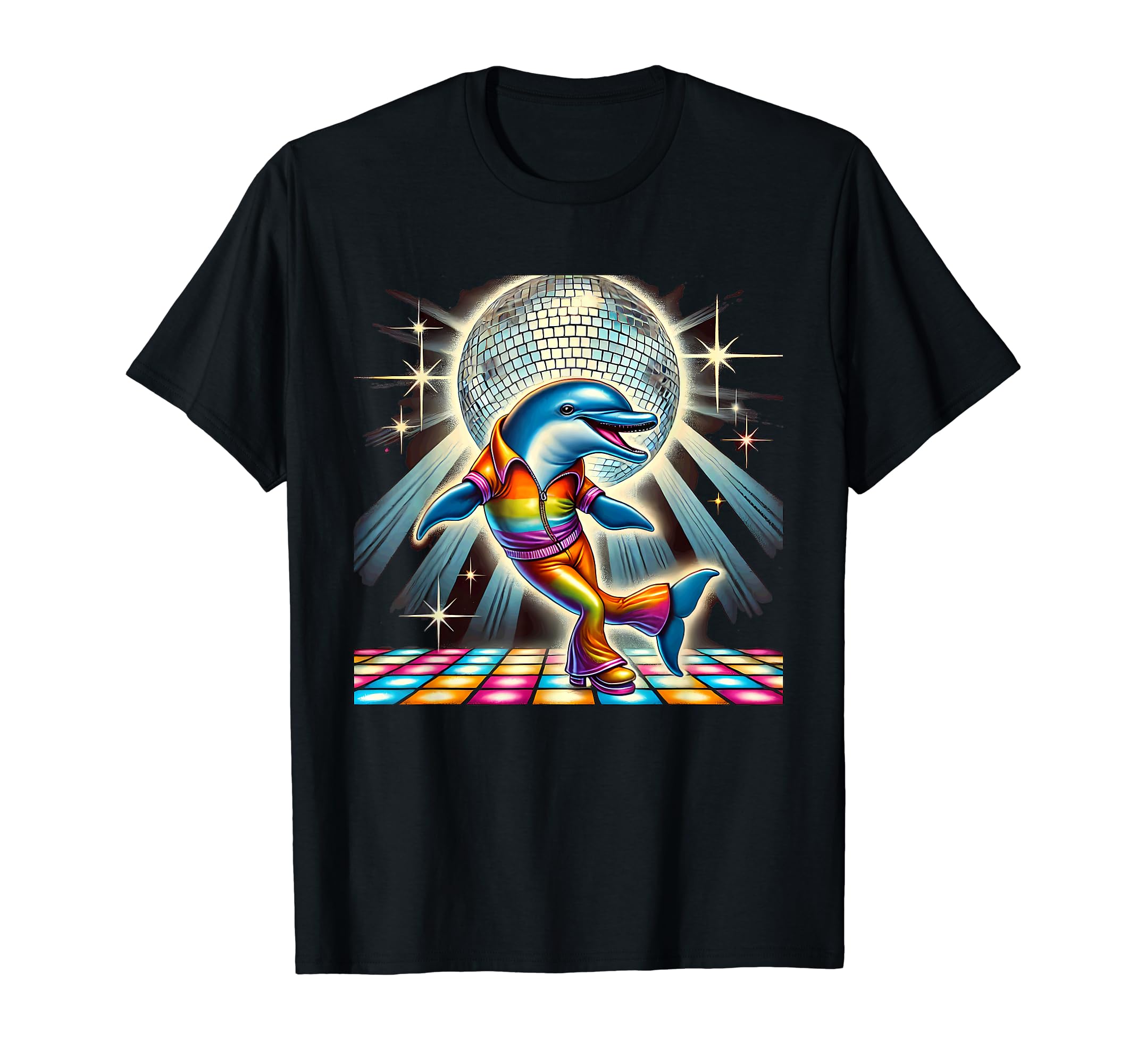 Aesthetic Dolphin Disco T-Shirt - Aesthetic Graphic Unisex - T-Shirt, Sweatshirt, Hoodie