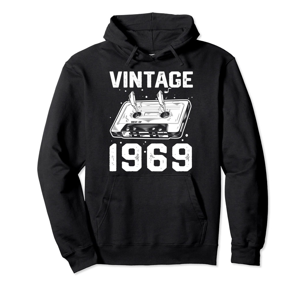 Birthday Best 1969 Bday 1969 Cassette Tape Hoodie - Unique Graphic Unisex - T-Shirt, Sweatshirt, Hoodie