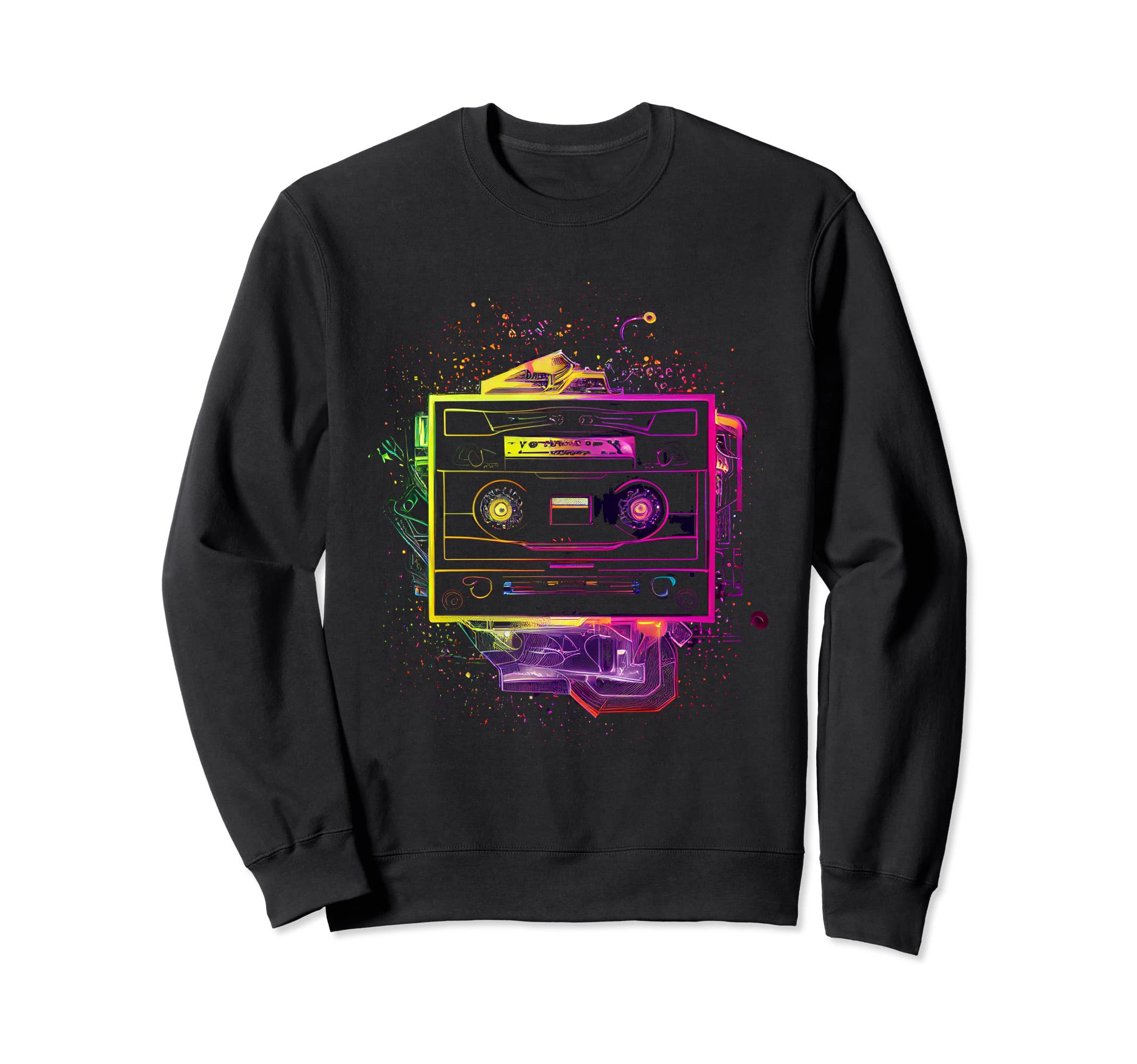 80S Cassettes 80S Music Cassette Sweatshirt - Aesthetic Graphic for Adults - T-Shirt, Sweatshirt, Hoodie