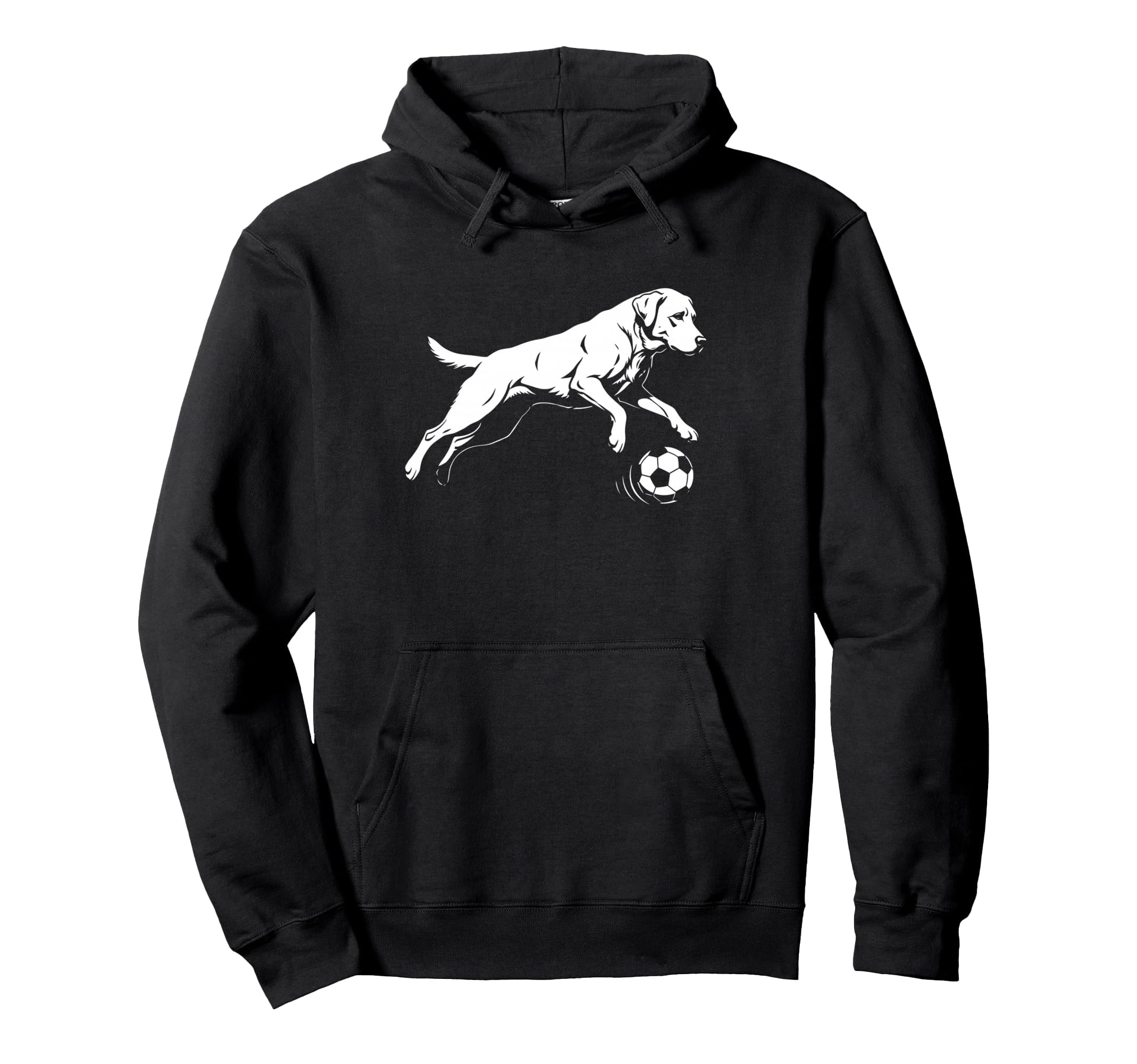 Soccer Labrador Retriever Funny Dog Hoodie - Novelty Apparel for Adults - T-Shirt, Sweatshirt, Hoodie