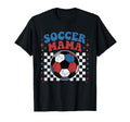 Soccer Mama Groovy Checkered Ball T-Shirt - Graphic Print for Adults - T-Shirt, Sweatshirt, Hoodie