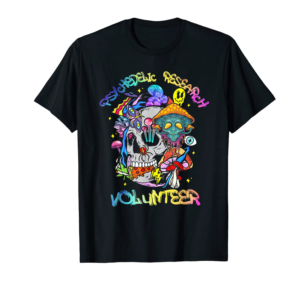 Psychedelic Mushroom Research Volunteer T-Shirt - Unique Graphic Men Women - T-Shirt, Sweatshirt, Hoodie