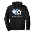 Argentina Soccer Argentinian Flag Love Hoodie - Minimalist Print Men Women - T-Shirt, Sweatshirt, Hoodie