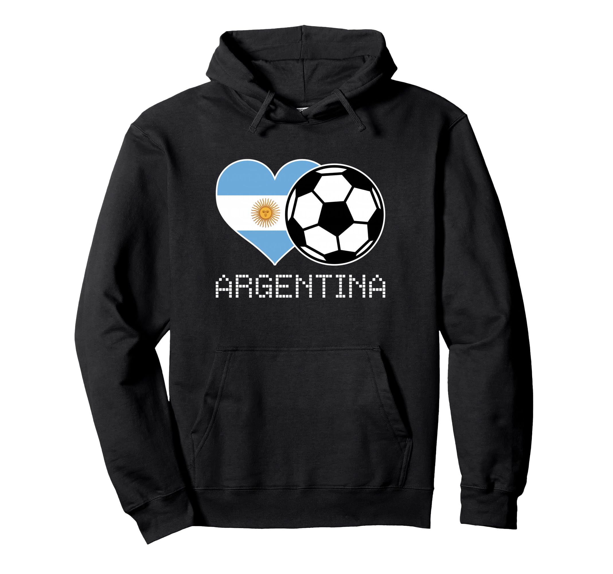 Argentina Soccer Argentinian Flag Love Hoodie - Minimalist Print Men Women - T-Shirt, Sweatshirt, Hoodie