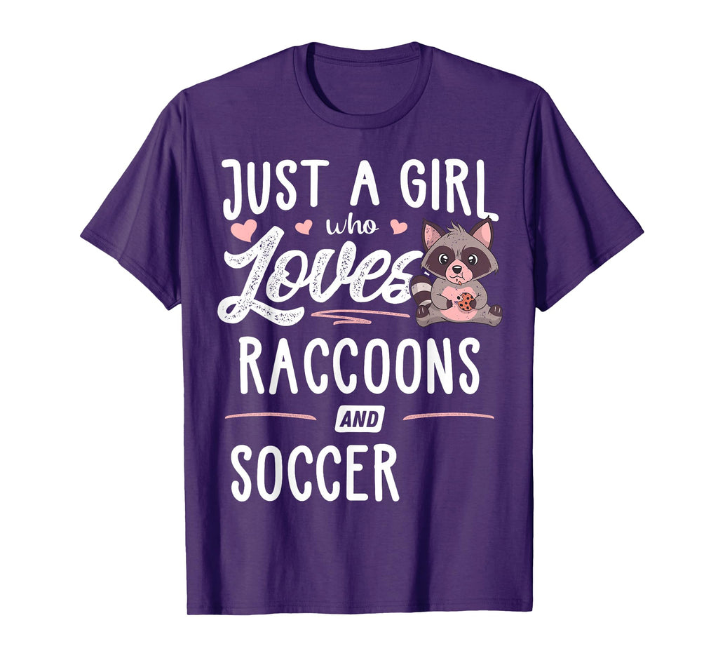 Just Who Loves Raccoons And Soccer T-Shirt - Aesthetic Graphic for Adults - T-Shirt, Sweatshirt, Hoodie