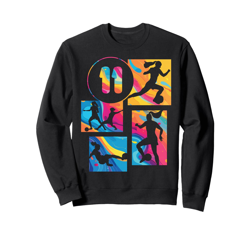11Th Birthday Soccer Player Sweatshirt - Trendy Graphic for Adults - T-Shirt, Sweatshirt, Hoodie