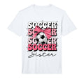 Groovy Soccer Sister Coquette Bow Soccer T-Shirt - Minimalist Print Unisex - T-Shirt, Sweatshirt, Hoodie