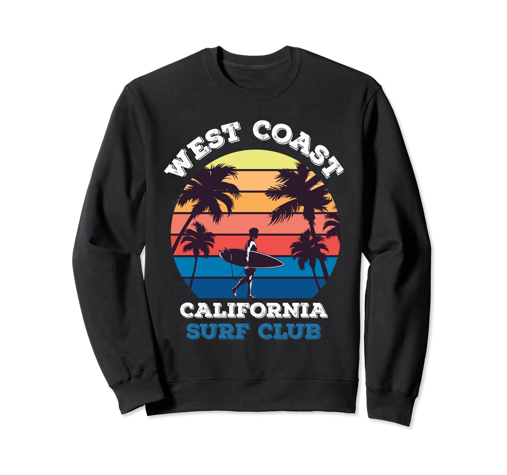 West Coast California Surf Club Sweatshirt - Aesthetic Graphic for Adults - T-Shirt, Sweatshirt, Hoodie