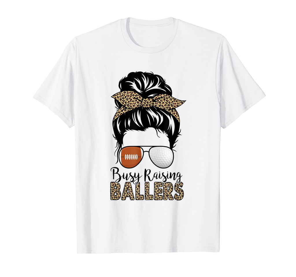 Busy Raising Ballers Golf And Football T-Shirt - Trendy Graphic Men Women - T-Shirt, Sweatshirt, Hoodie