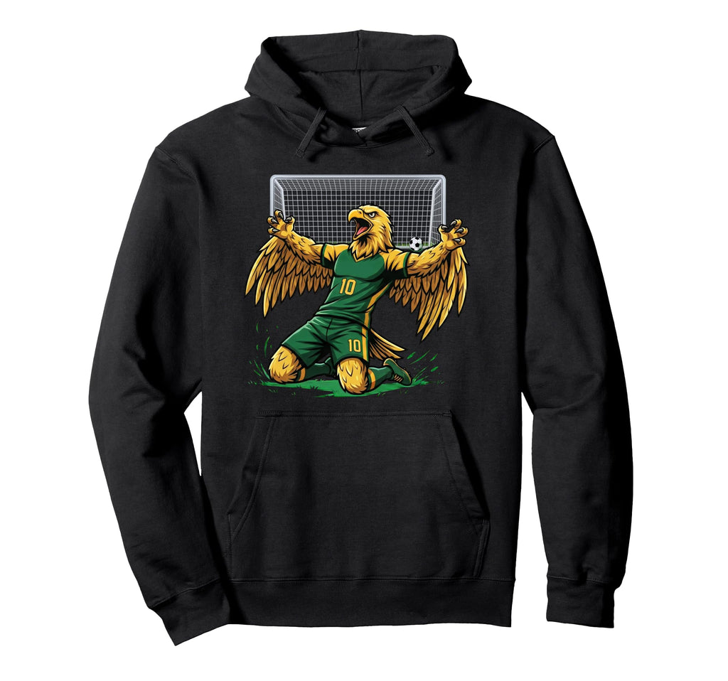 Eagle Soccer Player Score Goal Hoodie - Custom Art Print Unisex - T-Shirt, Sweatshirt, Hoodie