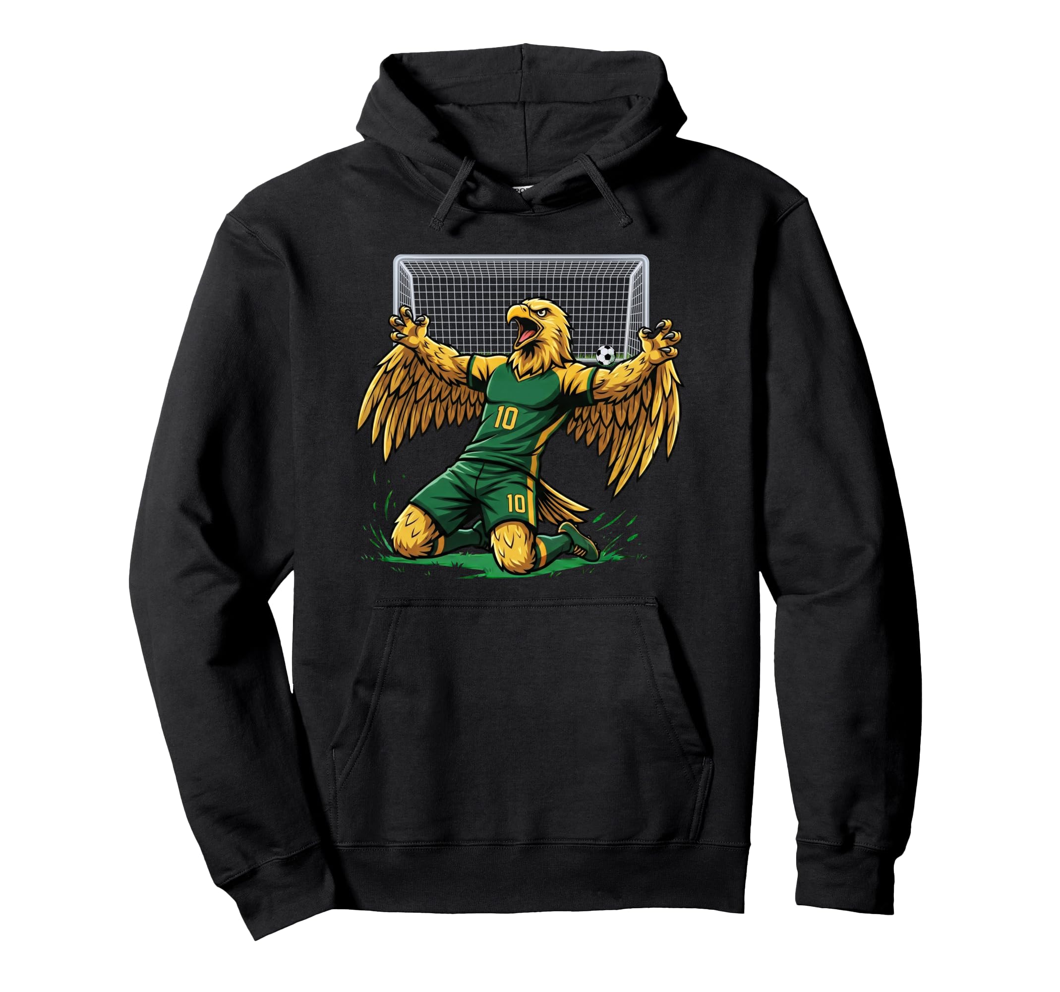 Eagle Soccer Player Score Goal Hoodie - Custom Art Print Unisex - T-Shirt, Sweatshirt, Hoodie