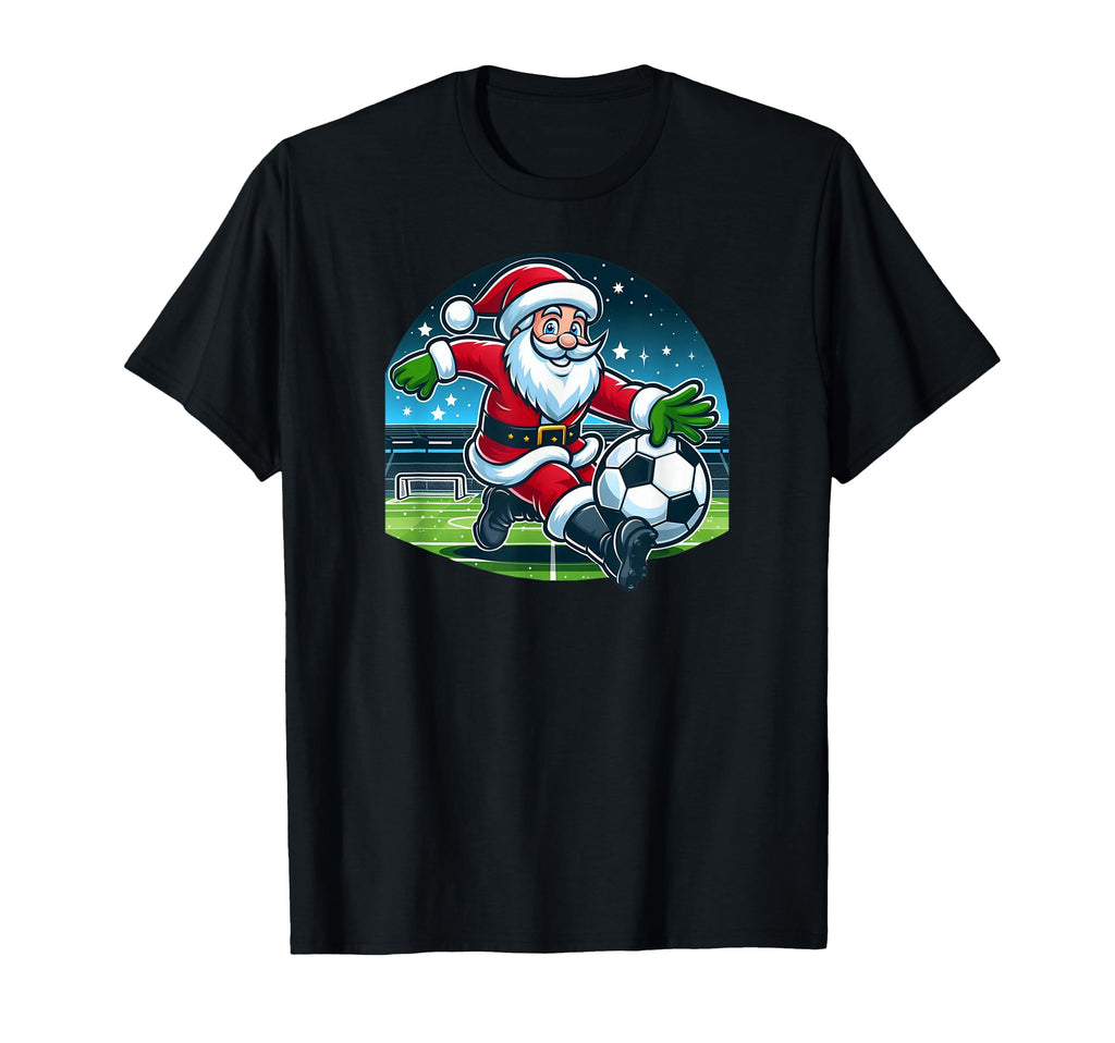 Santa Loves Soccer T-Shirt - Unique Graphic Men Women - T-Shirt, Sweatshirt, Hoodie