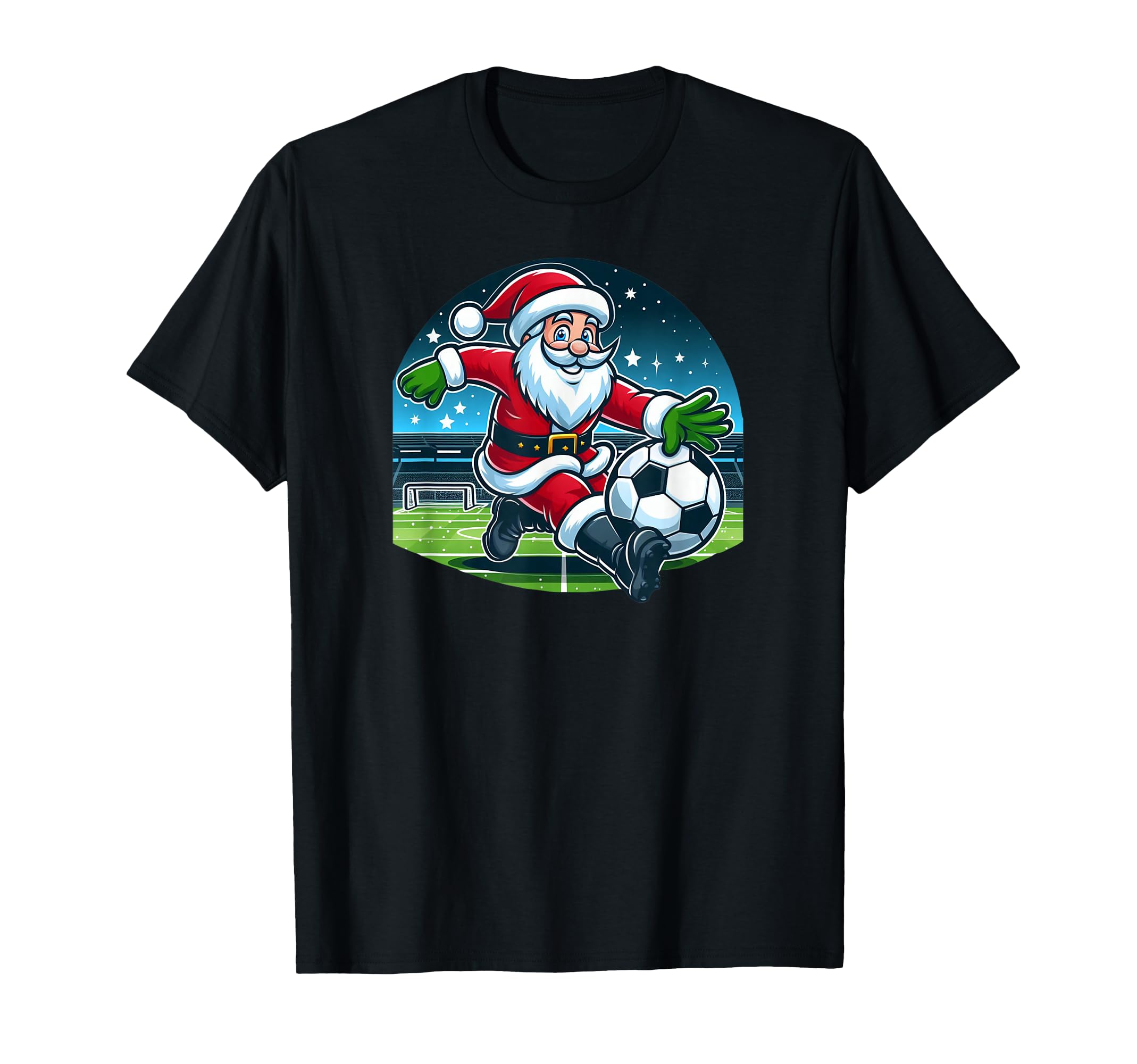 Santa Loves Soccer T-Shirt - Unique Graphic Men Women - T-Shirt, Sweatshirt, Hoodie