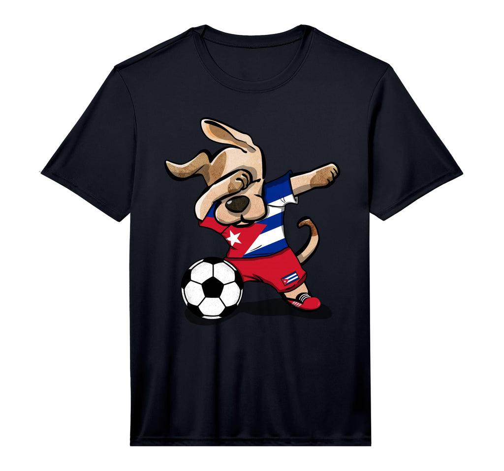 Dog Dabbing Soccer Cuba Jersey T-Shirt - Fun Novelty Design Men Women - T-Shirt, Sweatshirt, Hoodie