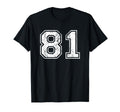 Number 81 Distressed Eighty One T-Shirt - Streetwear Style Men Women - T-Shirt, Sweatshirt, Hoodie