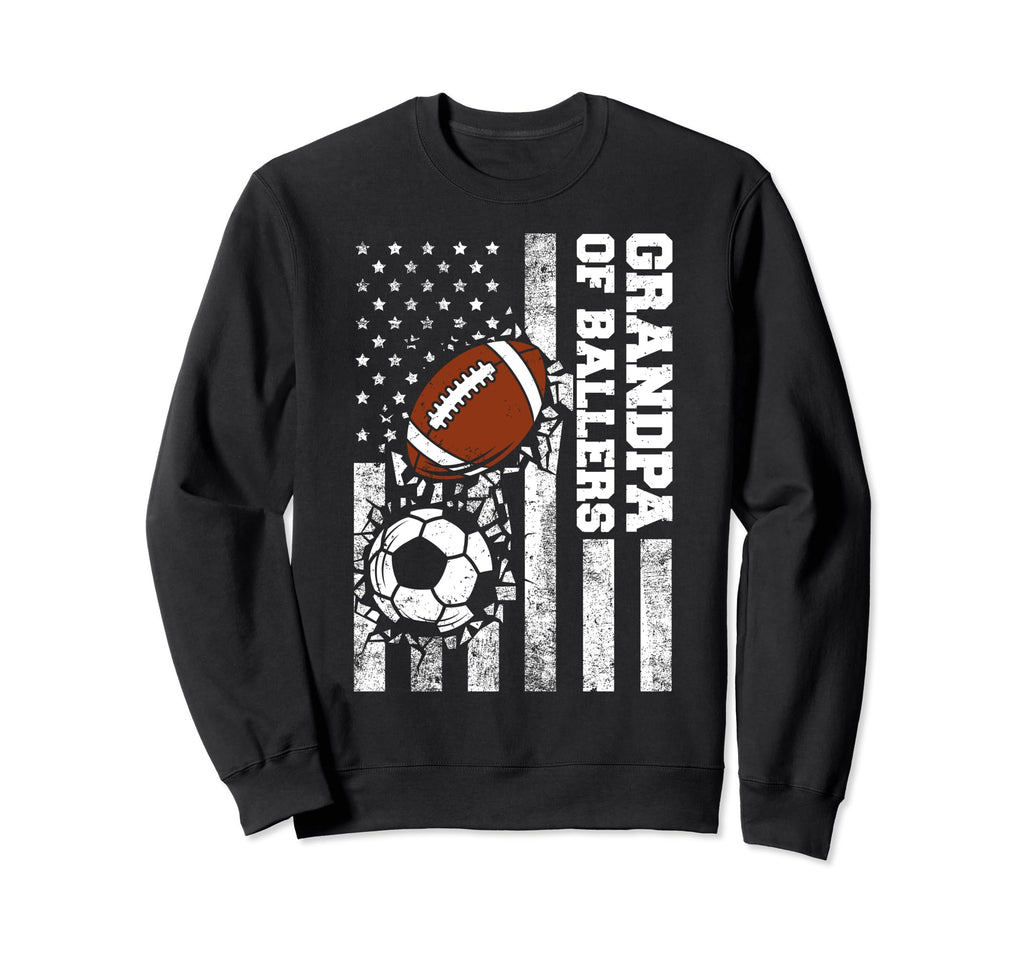 Grandpa Ballers Funny Usa Flag Sweatshirt - Streetwear Style Men Women - T-Shirt, Sweatshirt, Hoodie