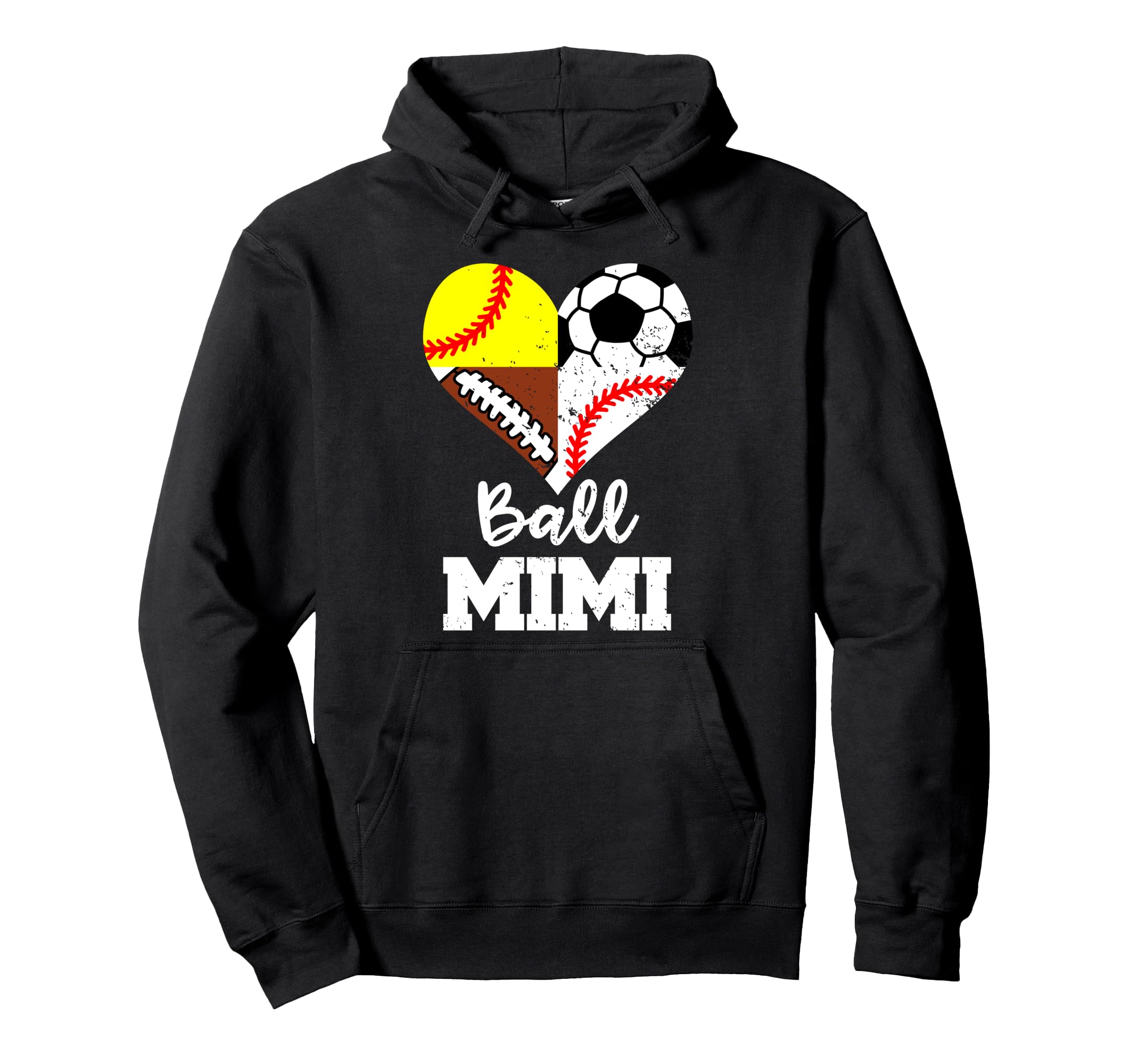 Ball Mimi Funny Soccer Football Baseball Hoodie - Trendy Graphic Men Women - T-Shirt, Sweatshirt, Hoodie