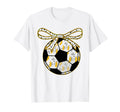 Unique Soccer Ball Pattern Bow T-Shirt - Unique Graphic Men Women - T-Shirt, Sweatshirt, Hoodie