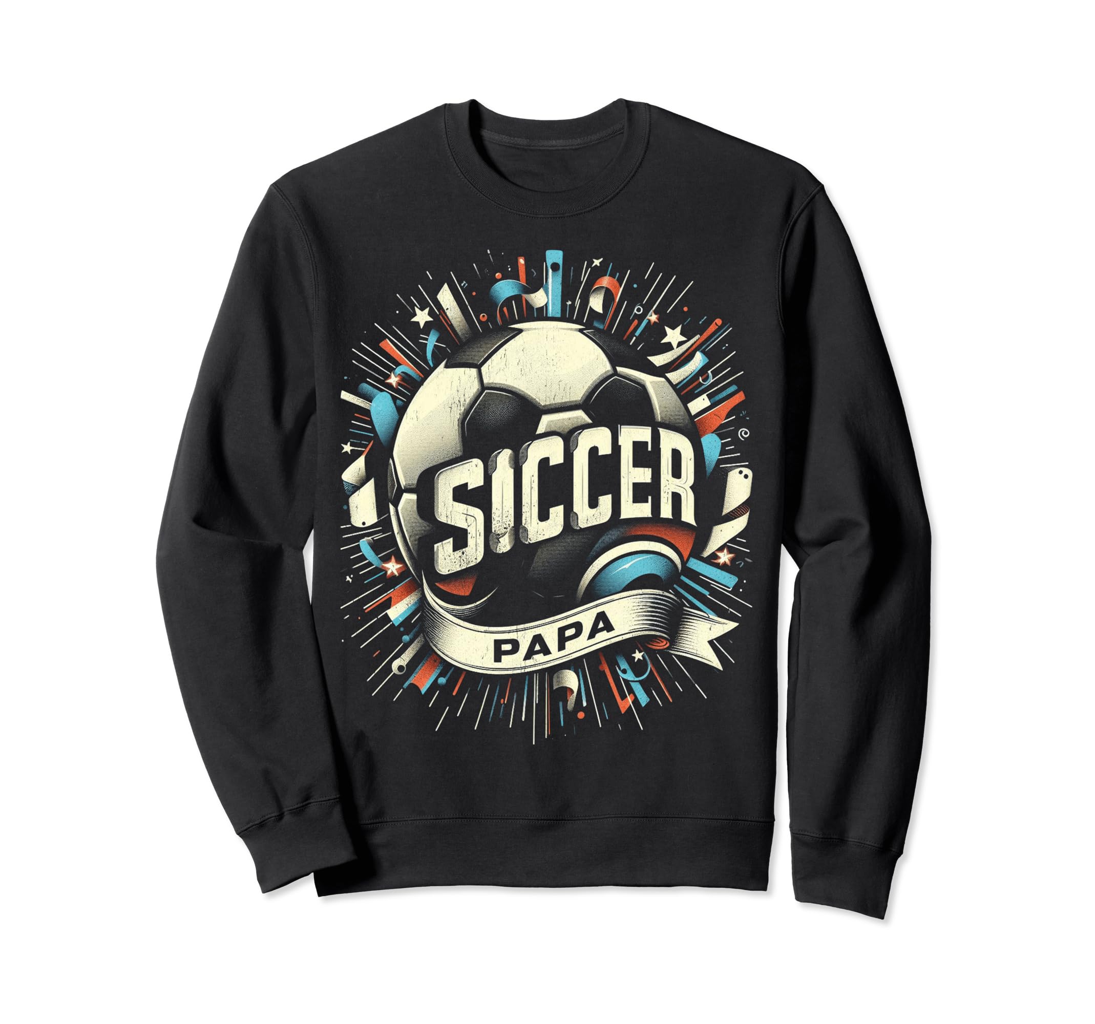 Soccer Papa Family Matching Dad Fathers Sweatshirt - Trendy Graphic Unisex - T-Shirt, Sweatshirt, Hoodie