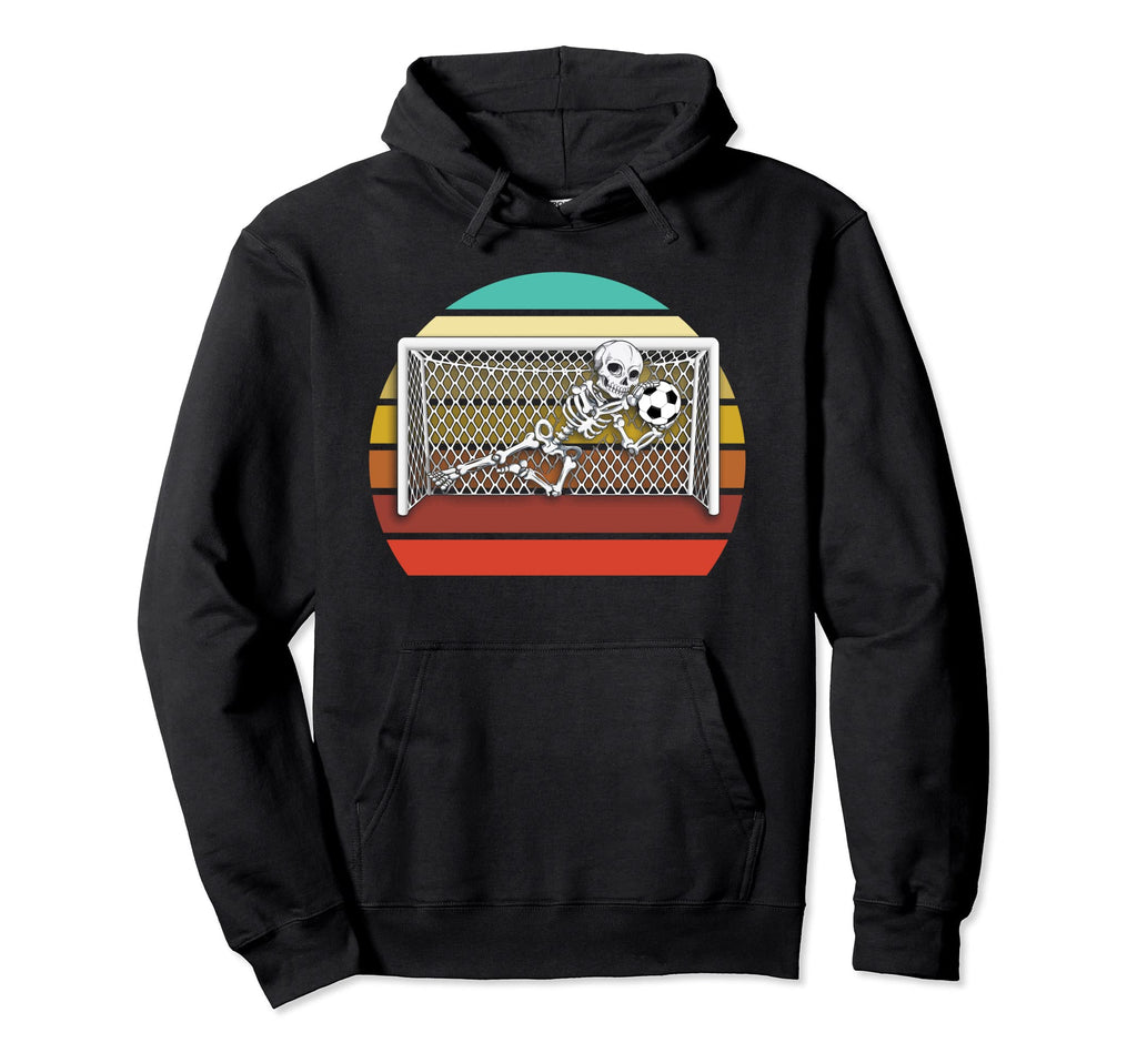 Skeleton Soccer Goal Keeper Hoodie - Fun Novelty Design for Adults - T-Shirt, Sweatshirt, Hoodie