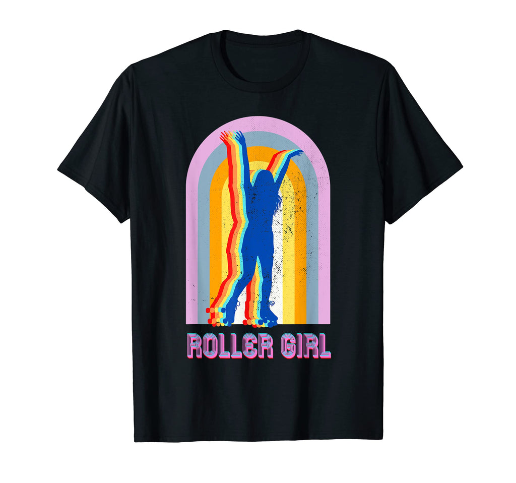 Roller Disco Skates Rainbow T-Shirt - Minimalist Print for Adults - T-Shirt, Sweatshirt, Hoodie