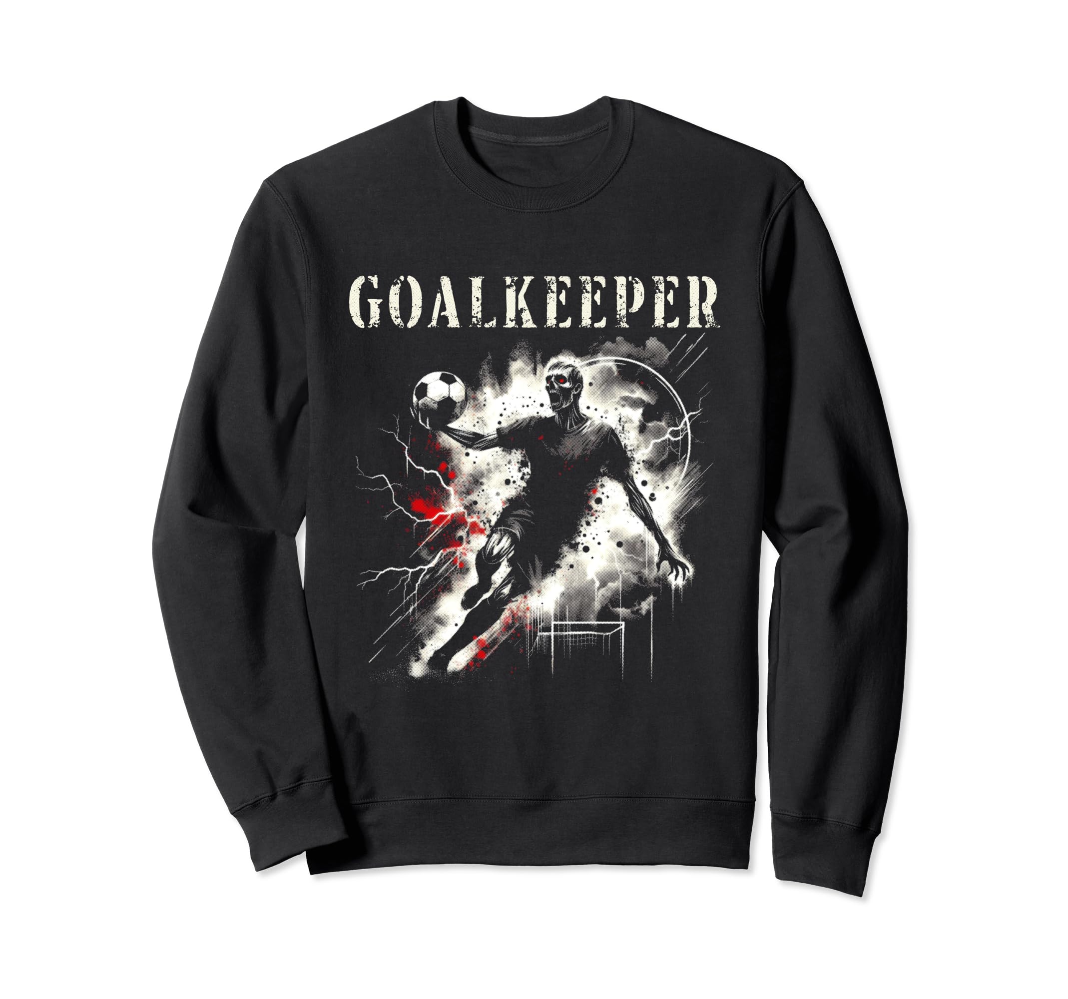 Zombie Goalkeeper Creepy Soccer Sweatshirt - Custom Art Print Unisex - T-Shirt, Sweatshirt, Hoodie