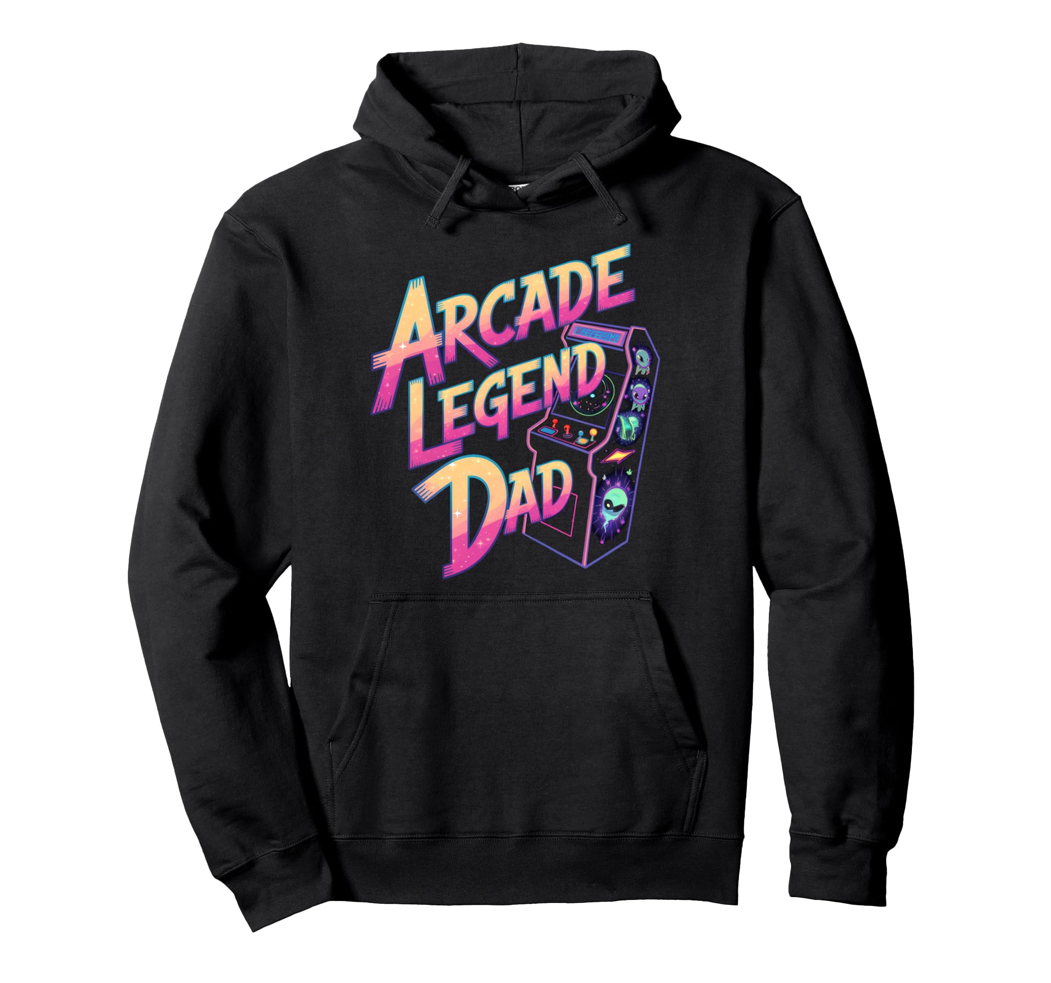 Arcade Legend Dad Arcade Gamer Hoodie - Casual Everyday Wear Men Women - T-Shirt, Sweatshirt, Hoodie