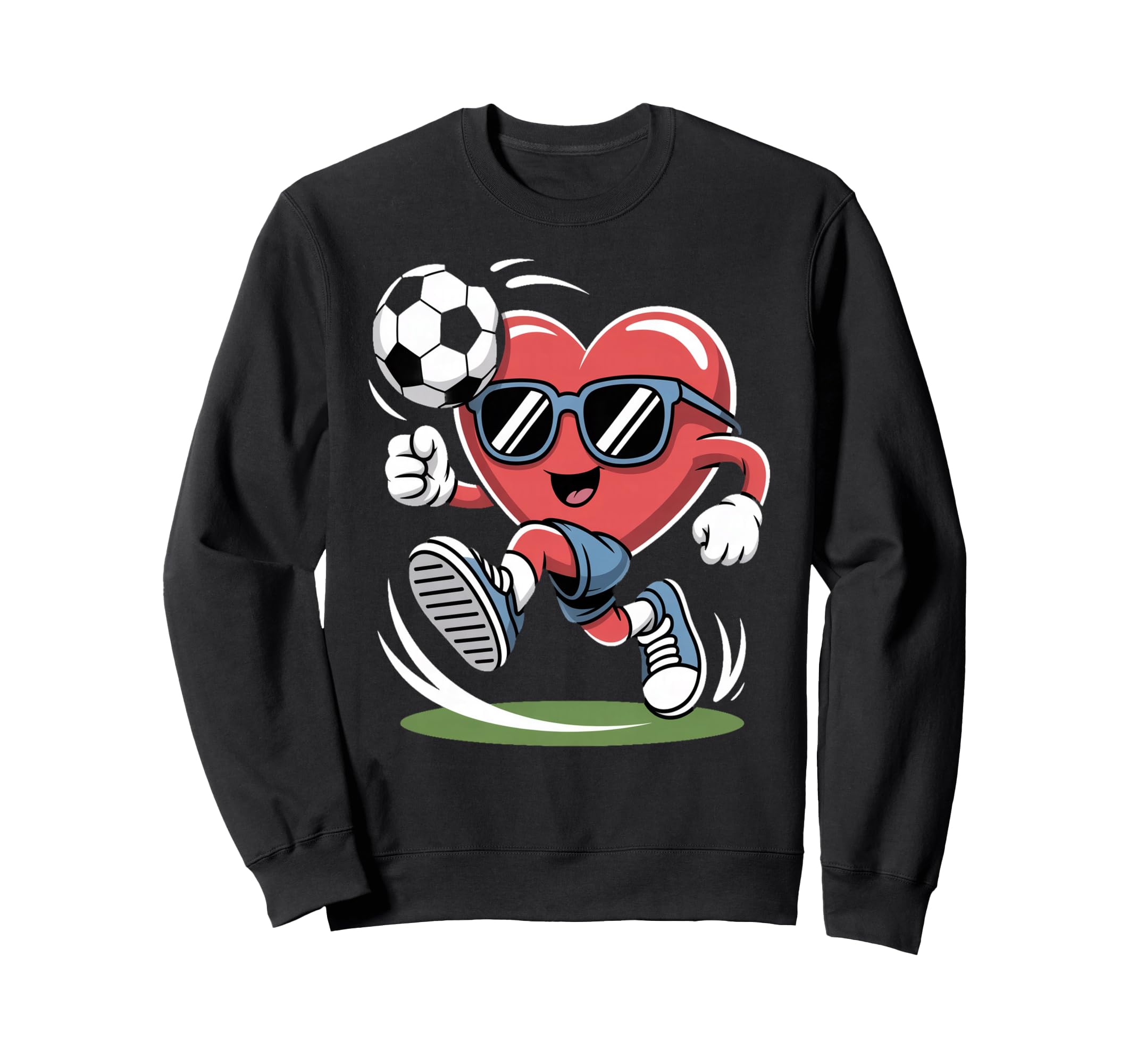 Funny Heart Playing Soccer Sweatshirt - Custom Art Print Men Women - T-Shirt, Sweatshirt, Hoodie