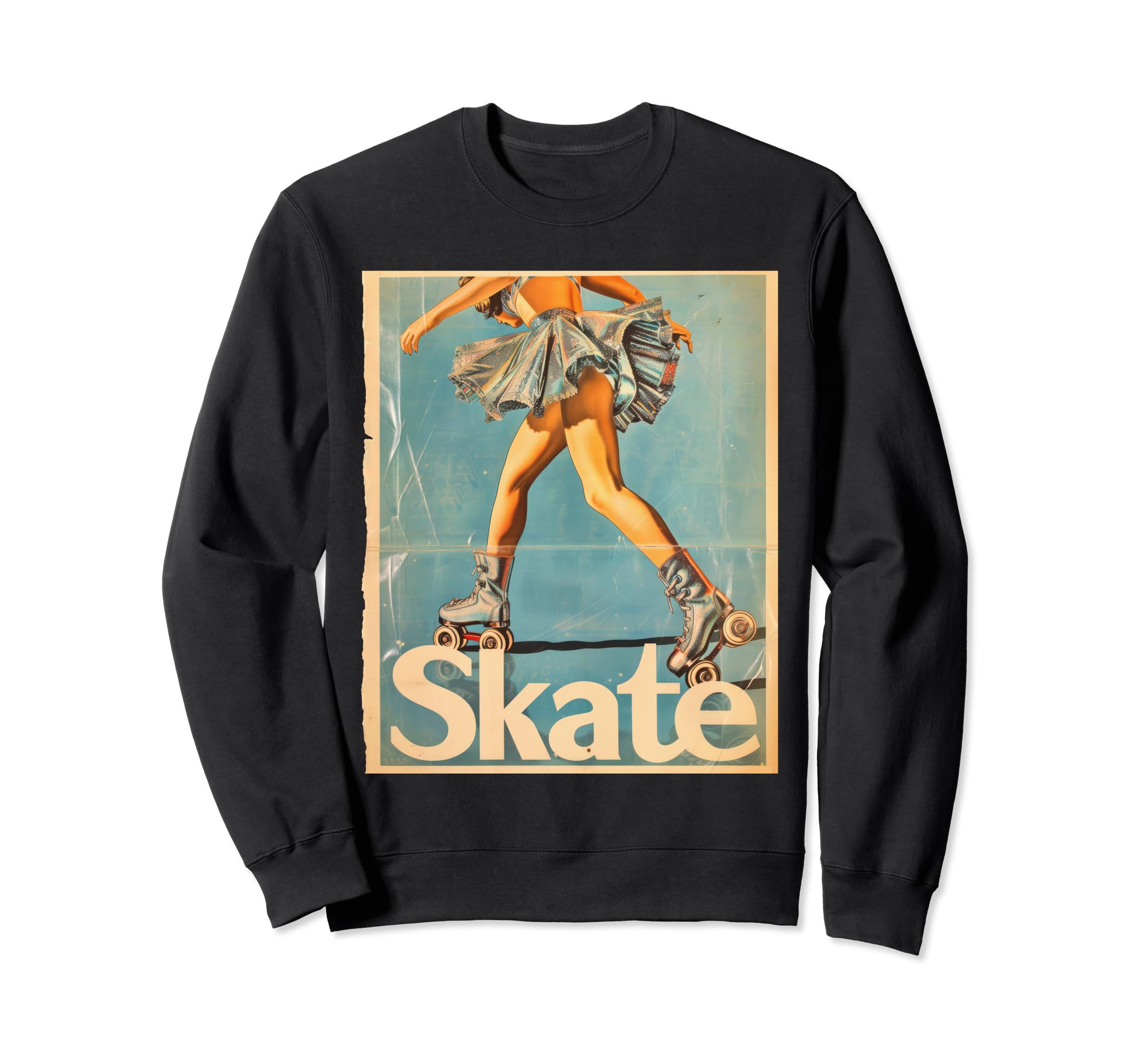 Roller Skating Skate Blue Uniform Sweatshirt - Novelty Apparel for Adults - T-Shirt, Sweatshirt, Hoodie