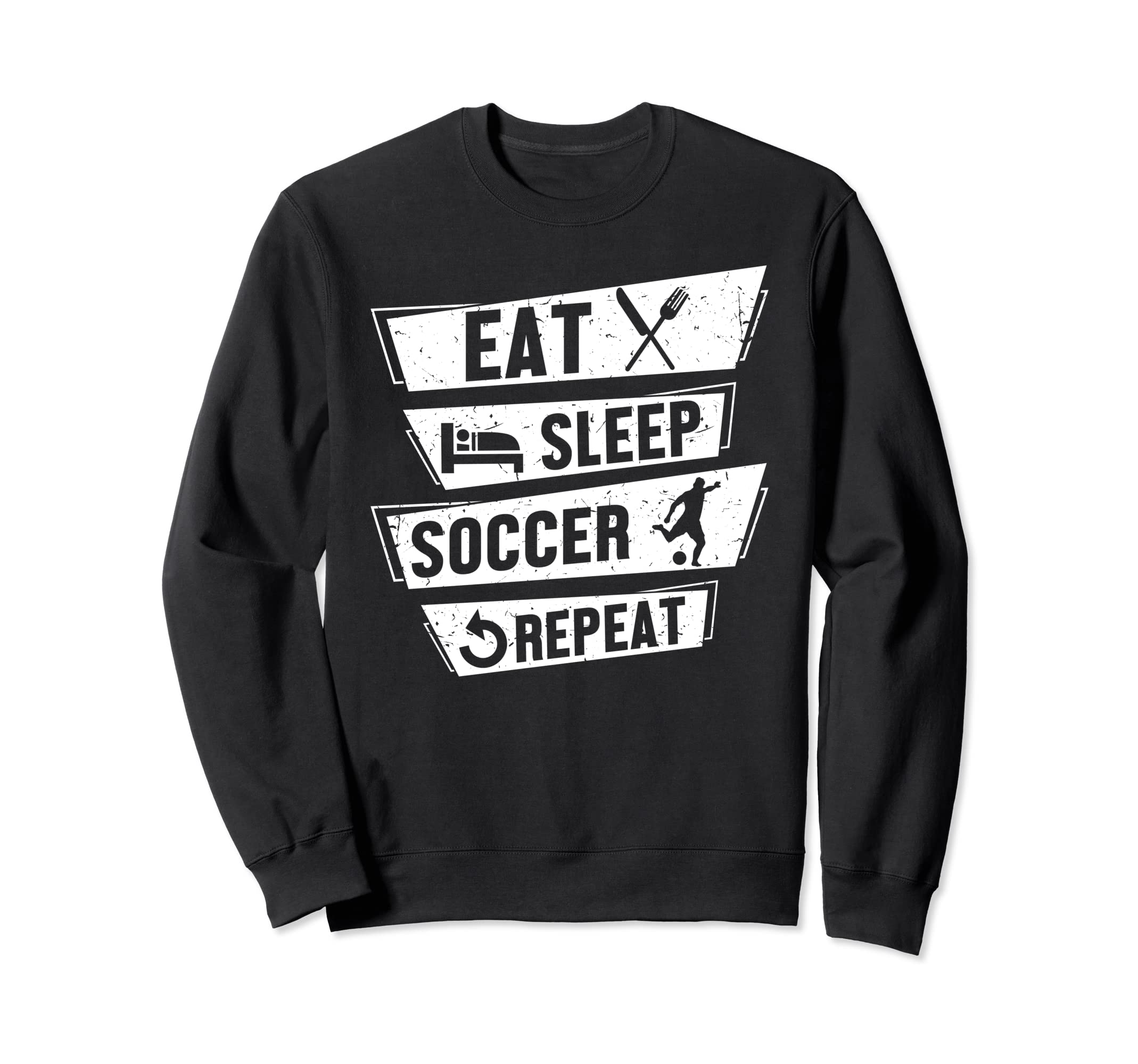 Soccer Player Sports Funny Eat Sleep Sweatshirt - Unique Graphic Men Women - T-Shirt, Sweatshirt, Hoodie
