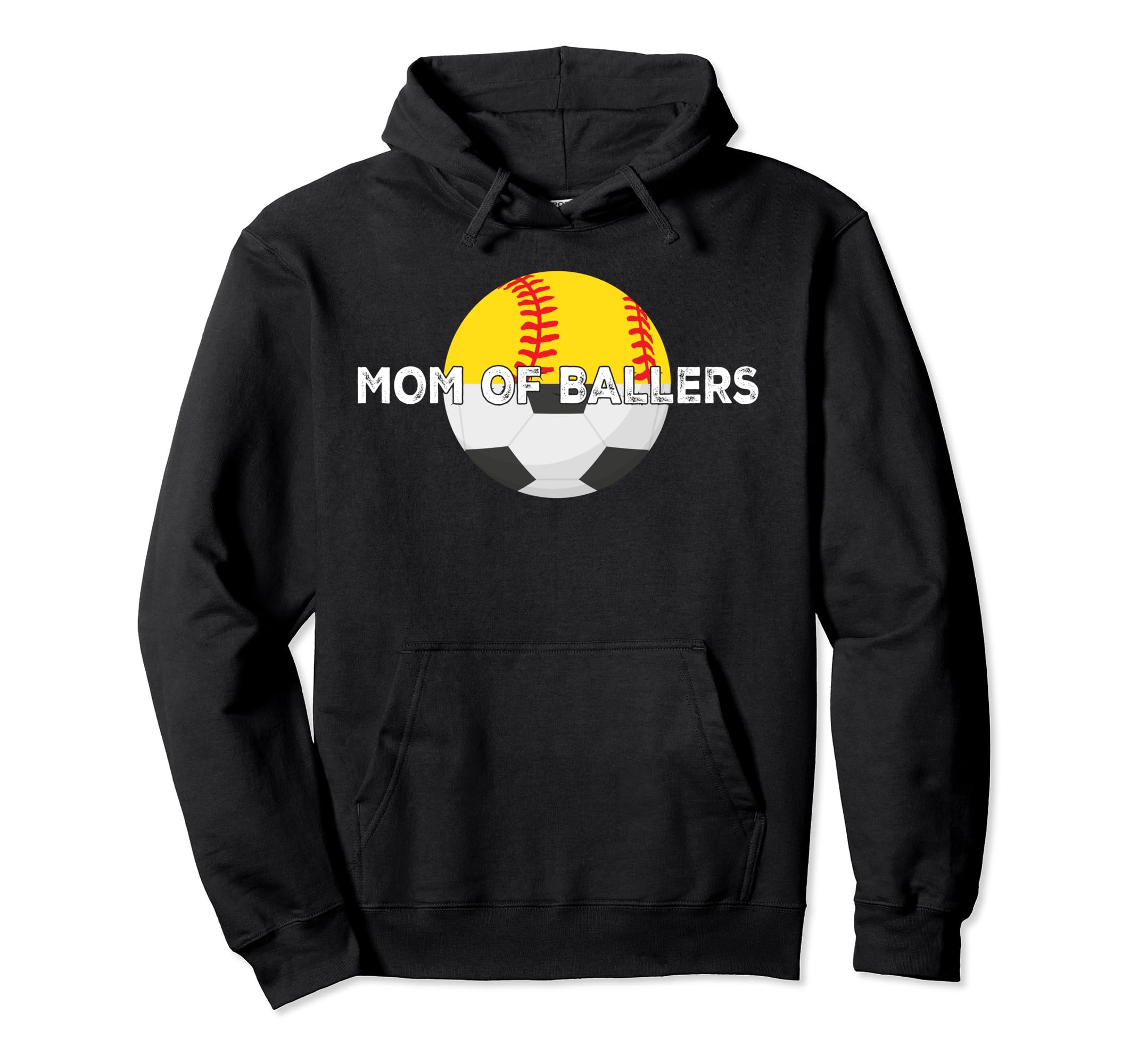 Mom Ballers Soccer Softball Mother Funny Hoodie - Streetwear Style Unisex - T-Shirt, Sweatshirt, Hoodie