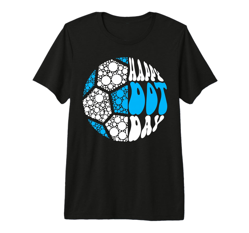 Groovy Soccer Ball Polka Dots Happy T-Shirt - Streetwear Style Men Women - T-Shirt, Sweatshirt, Hoodie