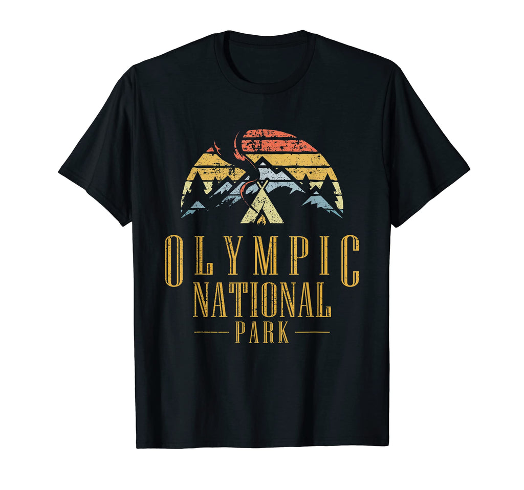Olympic National Park Campfire T-Shirt - Fun Novelty Design Men Women - T-Shirt, Sweatshirt, Hoodie