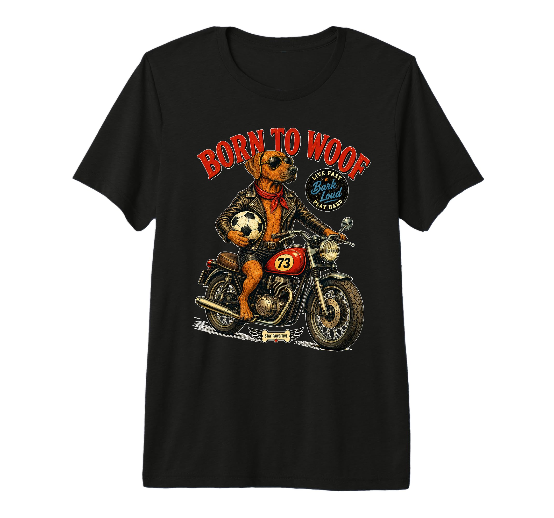 Ridgeback Motorbike Love Footbal Soccer T-Shirt - Novelty Apparel Unisex - T-Shirt, Sweatshirt, Hoodie