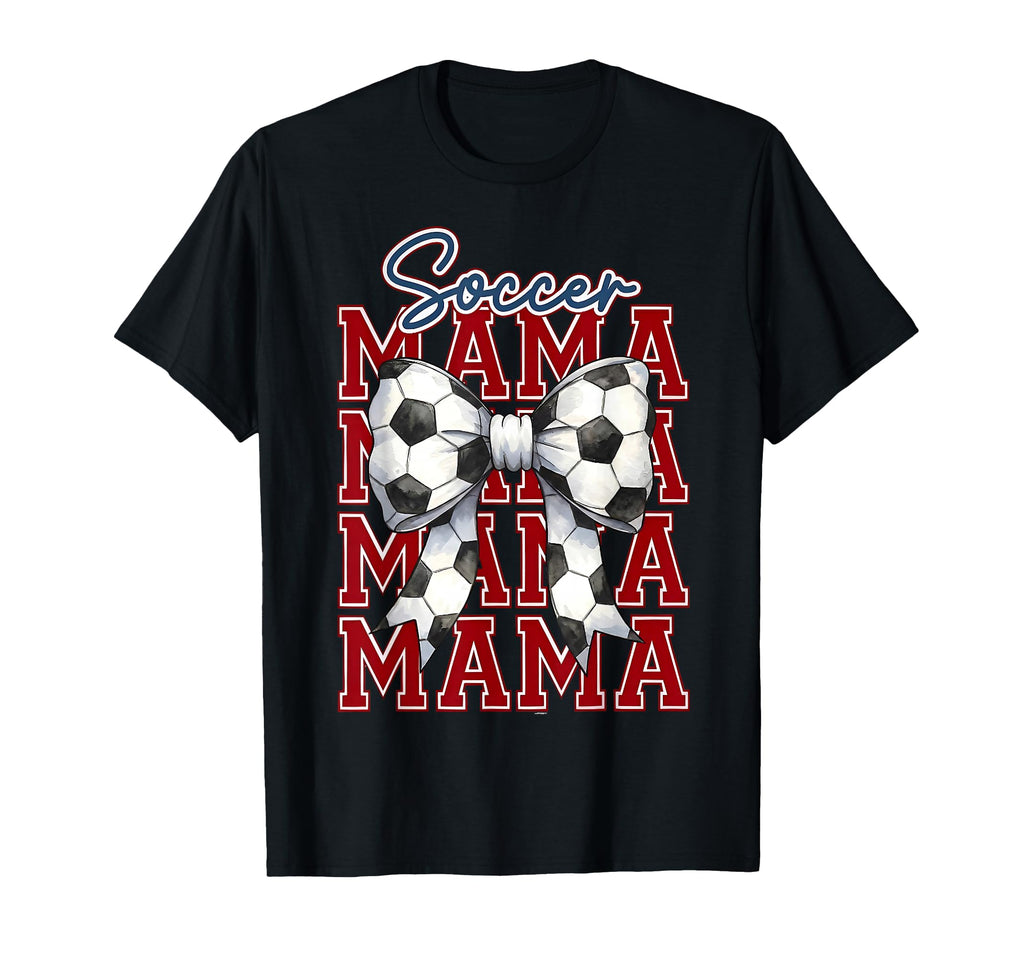 Coquette Bow Soccer Mama Soccer Mom T-Shirt - Custom Art Print for Adults - T-Shirt, Sweatshirt, Hoodie