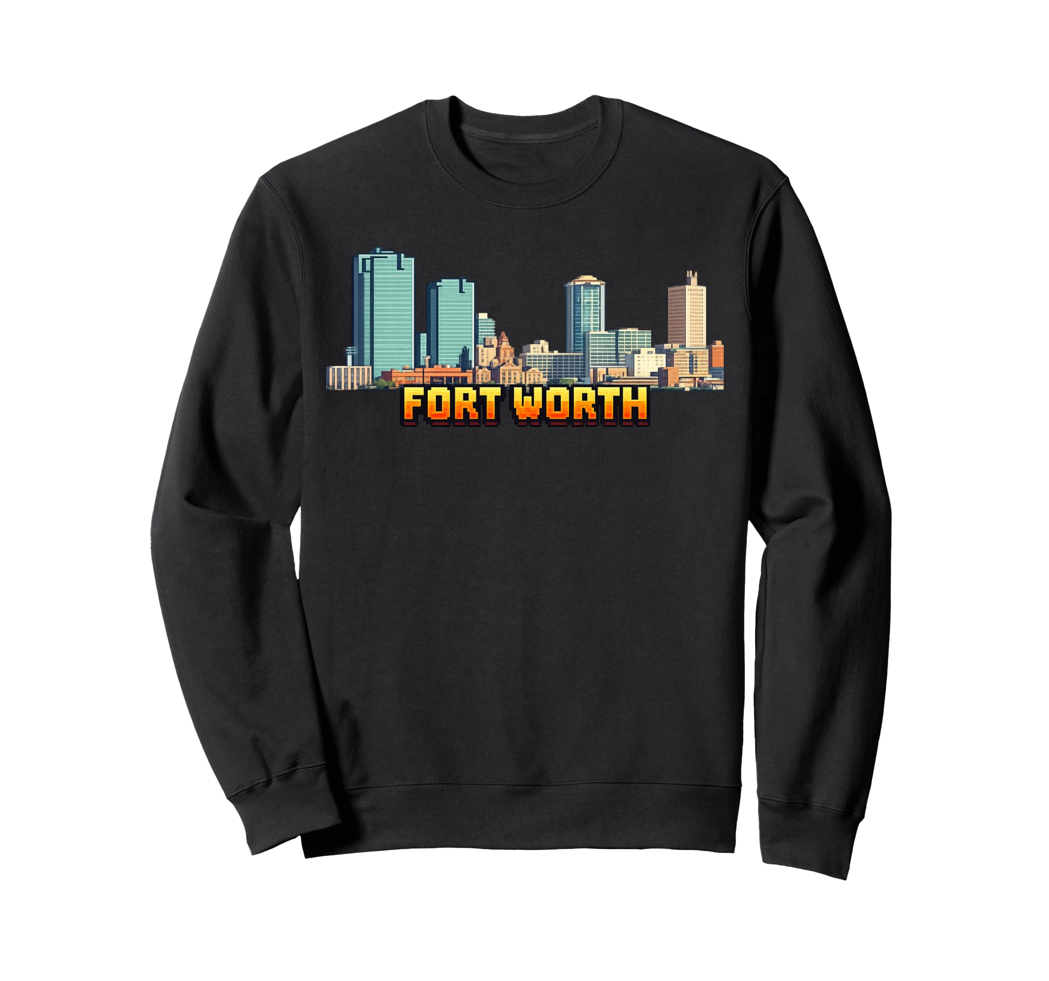 Forth Worth 8 Bit Video Arcade Gamer Sweatshirt - Graphic Print for Adults - T-Shirt, Sweatshirt, Hoodie