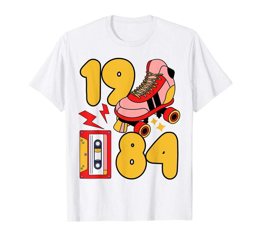 80S Vibes Mixed Tapes Roller Skates 1984 T-Shirt - Unique Graphic Unisex - T-Shirt, Sweatshirt, Hoodie
