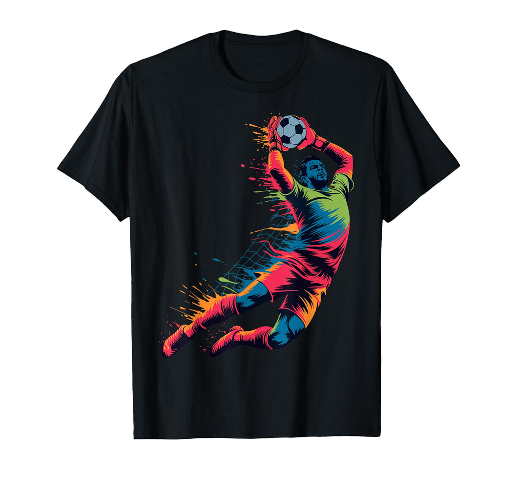 Colorful Funny Soccer Goalie Player Fan T-Shirt - Trendy Graphic Men Women - T-Shirt, Sweatshirt, Hoodie